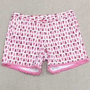 Jade Melody Tam Fringe Shorts Women's 8 Geometric Pink Whimsical Retro Soft Girl